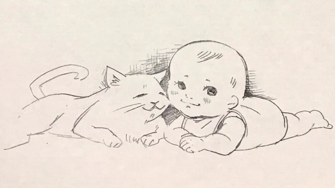 #お題箱 猫と赤ちゃん
猫ちゃんむずかしい...リクエストありがとうこざいました! 