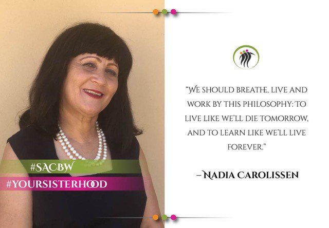 As a SACBW Board Member &amp; self-confessed ever student of life, <a href="/NadiaCarolissen/">Nadia Bosman Carolissen</a> is most excited about the learning initiatives that are part of the SACBW’s re-engineering strategy. To gain access to this, register for your free basic membership now: ow.ly/qB7c30oee95