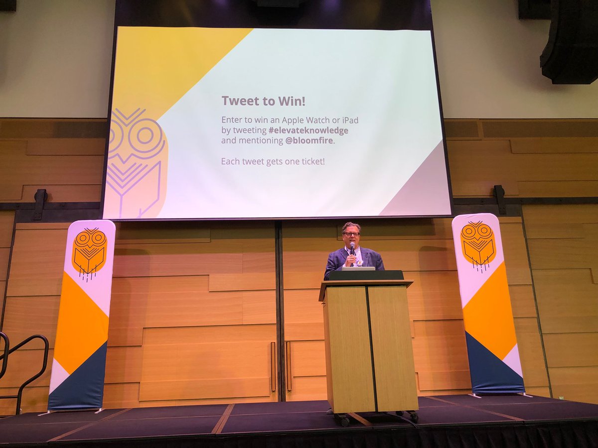 rivercitydad's tweet photo. ⁦@MrkHmmr⁩ opening day 2 of #elevateknowledge ⁦@bloomfire⁩ https://t.co/qqrX8NaSQq