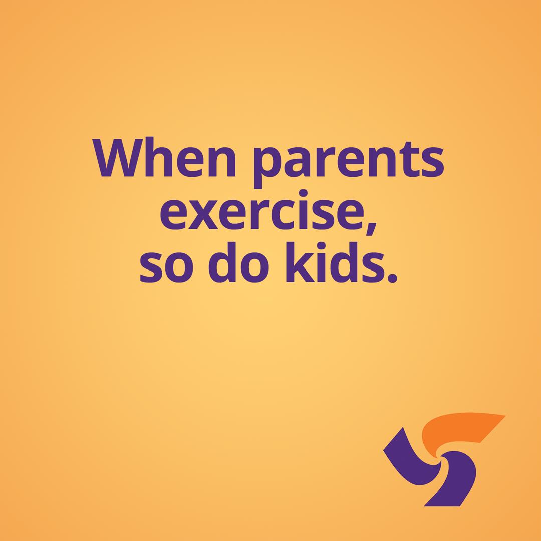ParticipACTION's tweet image. Research shows that parents have an influence on their kid’s physical activity levels. The more parents move, the more their kids move. Find ways to be active as a family. Go hiking, run around the playground, go bowling, do some yoga, or play a sport together.