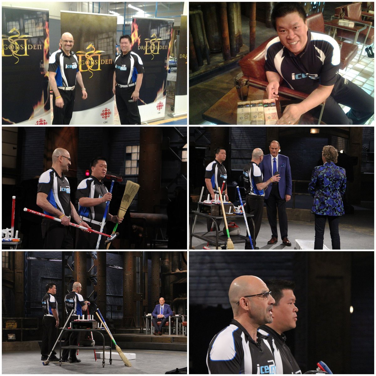 HardlineCurling's tweet photo. On March 28, 2014 - Hardline entered the Dragons' Den and #WeGotADeal! From humble beginnings to the #1 curling brush used by the world's top teams! We've come a long way and are thankful to the curling community!  #ThrowbackThursday #icePad #HardlineNation #JoinTheRevolution https://t.co/dsQ4ambvas