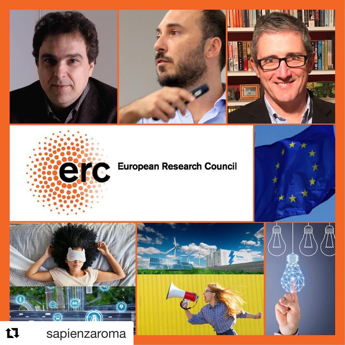 retweet @ ERC_Research: RT SapienzaRoma: Intelligenza artificiale, materia attiva e precursori sismici: tre #docentiSapienza ottengono gli Advanced Grant dell’#Erc, un risultato che premia la #ricercaSapienza con un finanziamento di 6.700.000 euro ➡️ …