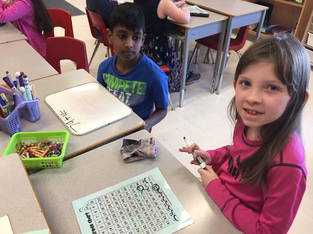 Grade4Loftus's tweet photo. 2-digit addition practice using hundreds charts.... Part 2 https://t.co/eJoAM4J8jO