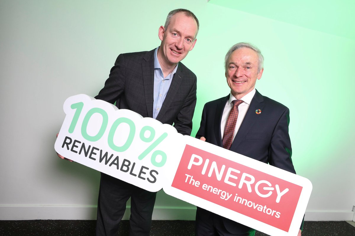 Pinergy's tweet photo. Pinergy has today announced that it is providing 100 per cent of its electricity from renewable energy sources. 

The announcement was made at @DubCham  Sustainable Dublin event by @RichardbrutonTD &amp; Enda Gunnell CEO, Pinergy. 

👉 https://t.co/mONXZ2AuvV

#EnergyInnovators https://t.co/Ih9keYk4MW
