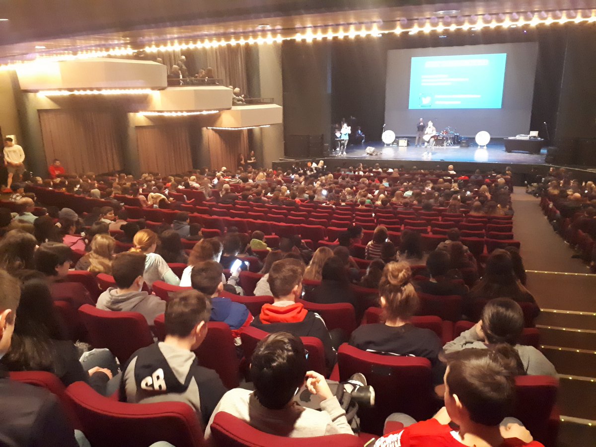 WindsorTodayca's tweet photo. Students from across the @WECDSB gather for their WE-Day Social Justice pep rally at the St. Clair Centre for the Arts #sxont #yqg https://t.co/miQwKk4S6d