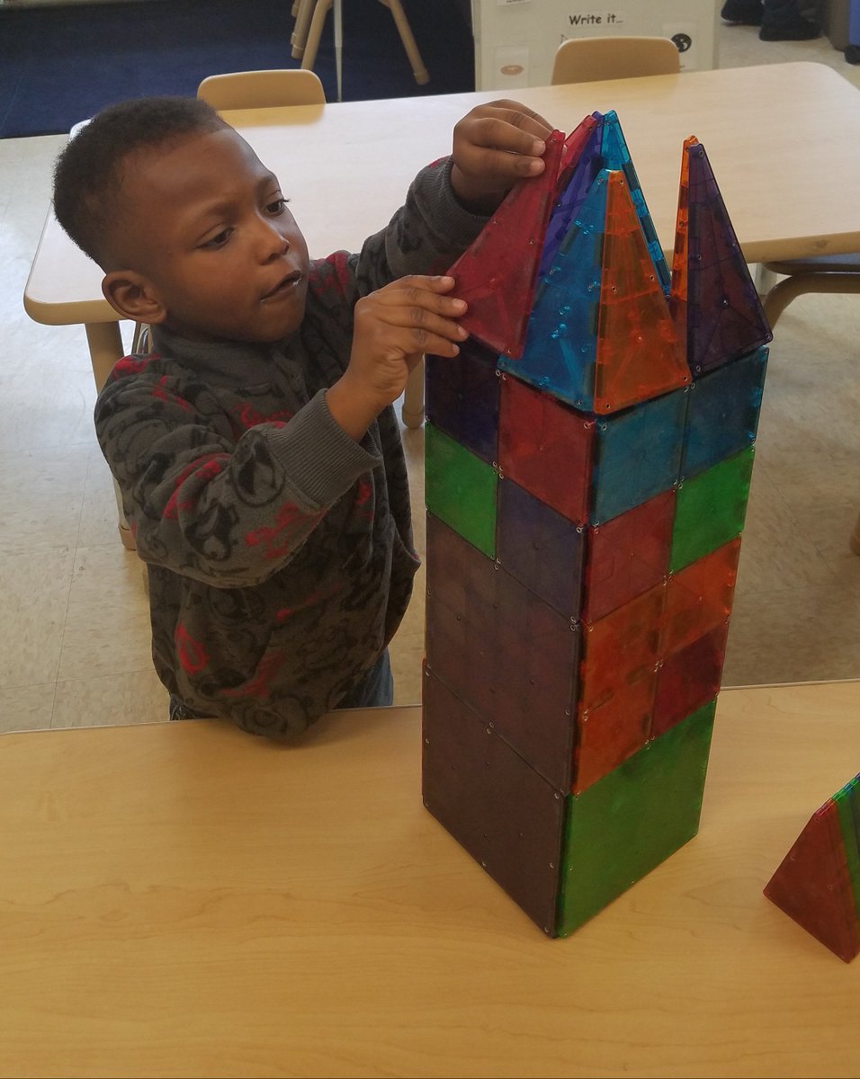 At @AitonES, our youngest scholars are exploring architecture by creating buildings out of magnet tiles.