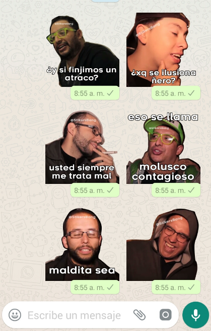 StickersBang's tweet photo. Actualización!! 🥳🥳🥳 Ahora tenemos Stickers de Con Animo de Ofender 😎😎
Link de descarga ⬇️⬇️⬇️⬇️
https://t.co/WqnrnDUgbo
#Stickers #WhatsApp #Colombia #BangStickers #ConAnimoDeOfender https://t.co/P5yDngvYcp