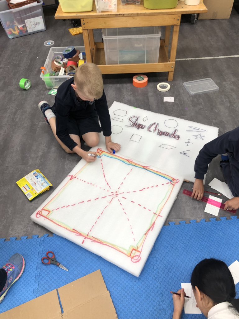 kngodbout's tweet photo. Today in the #MakerSpace @ConcordiaSH G3 Ss built their geometry lesson #prototypes to test with G2 Ss! @k12lab #kidsteachingkids #facilitatorsoflearning #concordiaSTEM Thx @CKoschmeder for being a risk taker & collaborator! https://t.co/BuzzMlWAjc