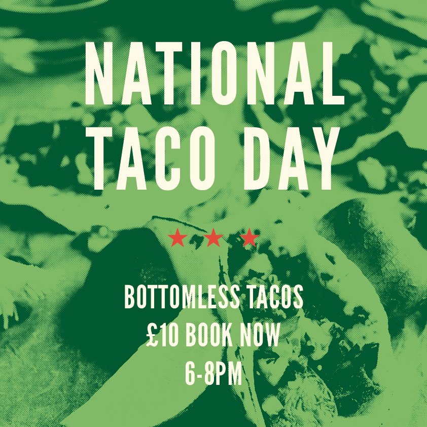 This Sunday we celebrate National Taco Day with a range of fresh and exciting creations from our brilliant team of chefs. Get down between 6-8pm for BOTTOMLESS tacos and deals on selected drinks! 🌮🍹

gabeto.co.uk