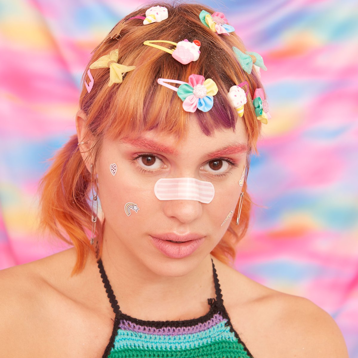 sodamakeup's tweet photo. Elise loves this extra look. 🍭🍭🍭 It totally suits her! Did you know that you can easily recreate this look since our products come with free stickers. We'd love to see your Soda stickers creations! #wearesoda #crueltyfreemakeup https://t.co/ND4DtPdMvc