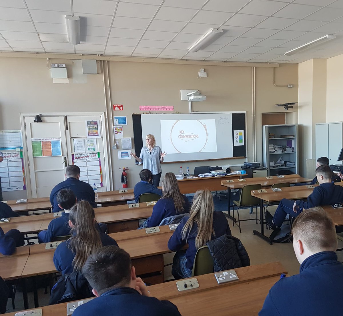 KeyConvos's tweet photo. @CabraCCollege  spent the morning with these wonderful yr groups thank you Susan McGee and all. Such a pleasure #keyconversations https://t.co/nzYbVOUuN6