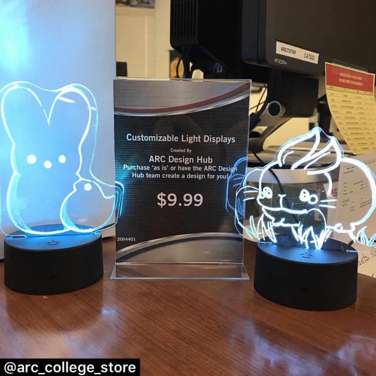 ARCDesignHub's tweet image. Check out what we created for @ARCCollegeStore ! #arc #arccollegestore #collegestore #ledbase #acrylic