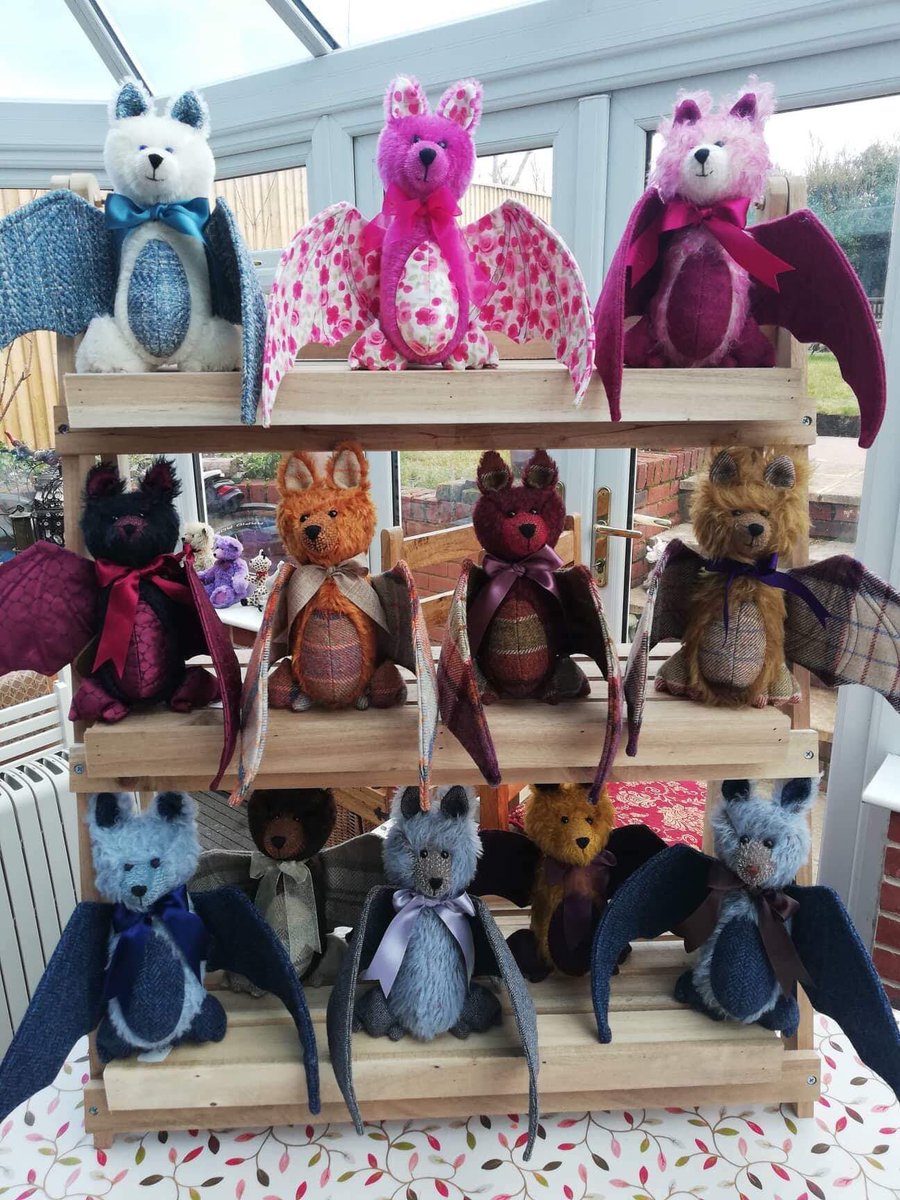 Throw_backThurs's tweet photo. We you listening this morning? Here’s a few photo’s from the show’s guest this morning. Nicola runs #stonehengebears she makes bespoke bears to order and runs classes. @abrianpratt @CastledownFM @cllrbrianpratt @CllrDavidwright @ChrisASteers @clarew1712 @RRogersCEM https://t.co/P8hRfEGp0a
