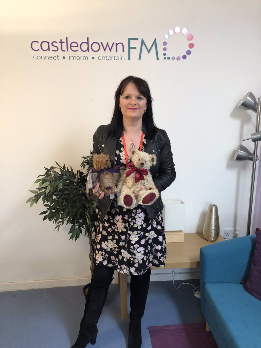 Throw_backThurs's tweet photo. We you listening this morning? Here’s a few photo’s from the show’s guest this morning. Nicola runs #stonehengebears she makes bespoke bears to order and runs classes. @abrianpratt @CastledownFM @cllrbrianpratt @CllrDavidwright @ChrisASteers @clarew1712 @RRogersCEM https://t.co/P8hRfEGp0a