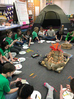 PKEElementary's tweet photo. We love the simple life...Read Smore Camp Day in 3rd grade at PKE!  Students enjoy singing songs, team activities, and reading together.
#CampSmoreDay, @LearnAtCCS https://t.co/rxxicgfPfM