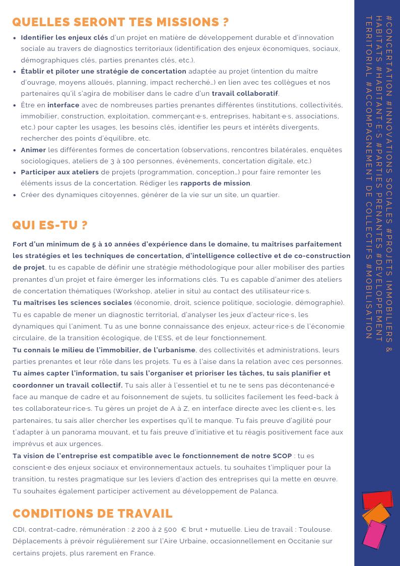 [PALANCA RECRUTE]

Nous recherchons activement notre "Responsable concertation et innovation sociale"
Tu as de l'expérience dans le domaine et tu te reconnais dans la description du poste, manifeste-toi d'ici le 22 avril ! ⏳

drive.google.com/file/d/1yRw1S7…
