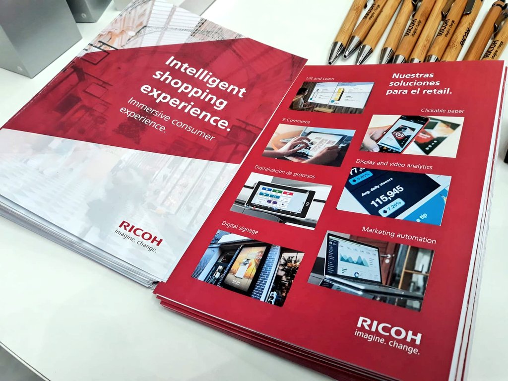 ricohspain's tweet photo. ☕ Networking time en #RetailForum2019!
Aprovecha si estás en la zona de exposición para conocer nuestras soluciones para el #retail 🛒🏷️🛍️
#IntelligentShoppingExperience #eCommerce #MarketingAutomation #Beacons #ClickablePaper https://t.co/qsd1P27x43