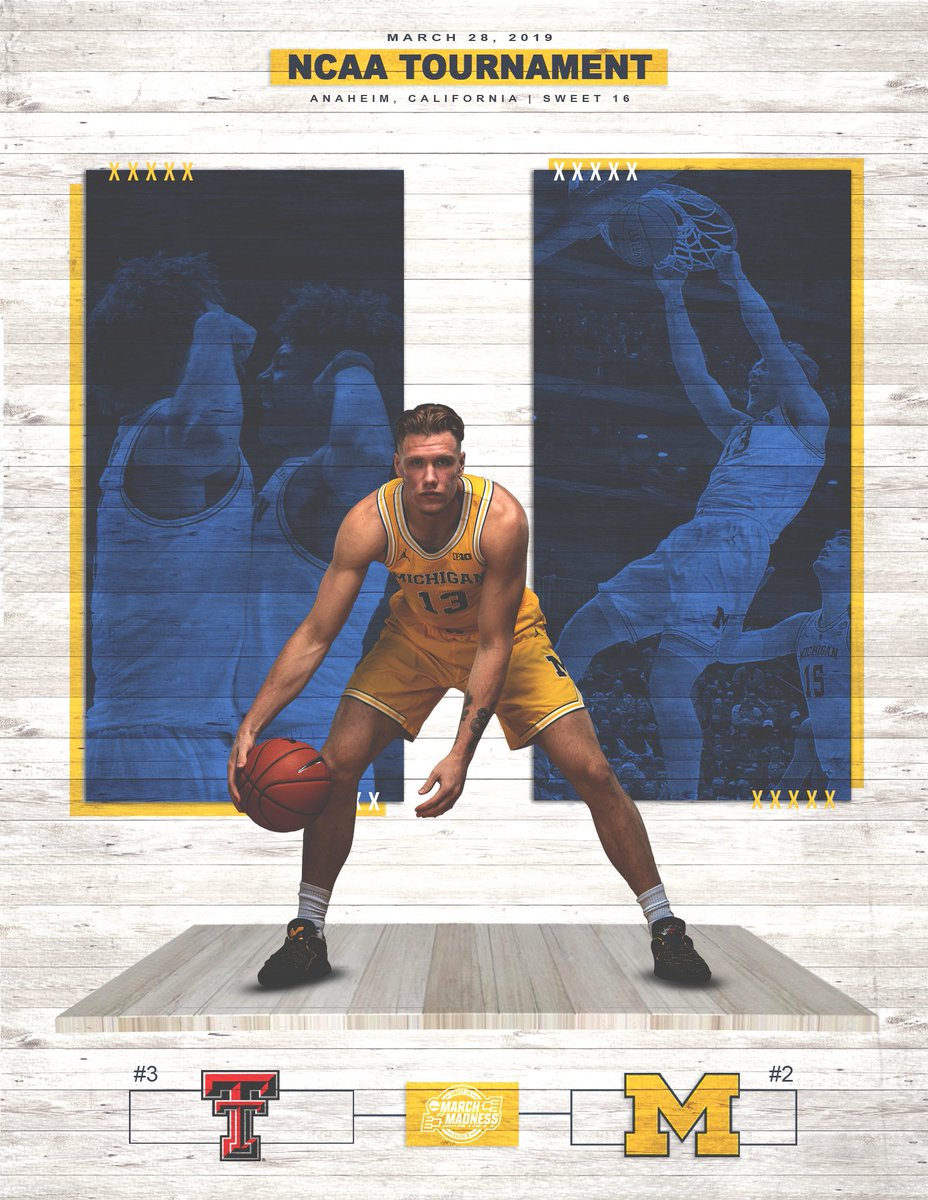 umichbball's tweet image. IT'S 𝒔𝒘𝒆𝒆𝒕, 𝒔𝒘𝒆𝒆𝒕 GAMEDAY!

🆚: Texas Tech
📍: Anaheim, Calif. 
🕤: 9:39 p.m.
📊: myumi.ch/LPeeP                        
📻: myumi.ch/JlDn7        
📺: myumi.ch/a0KK4         

#GoBlue x #MarchMadness2019