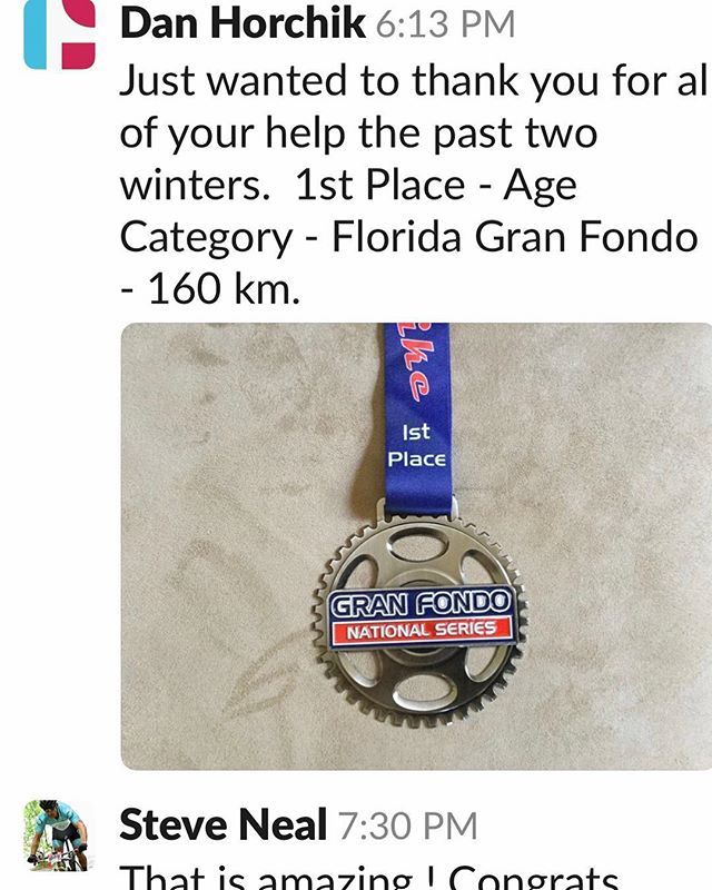 We had a great message from one of clients yesterday. Super exciting to see the results of a good winter's training! 👍🚴‍♂️🏋️‍♂️🙌 ift.tt/2U23wyW