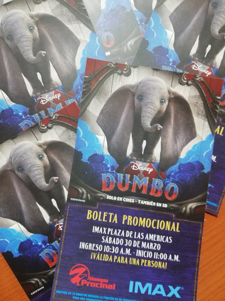 naganicol's tweet photo. Próximo sábado es el día amigos míos 🎪🎟️🐘, gracias a @Insiders_Co y @cinecolor_films veremos #Dumbo , la cita es el sábado a las 10:30 am en IMAX Plaza de las Américas @Daniel_McDean @briesgamb @Valdedrama @guapacho #DumboCol, vamos @Limoneth_? https://t.co/q0Hux1fRq0