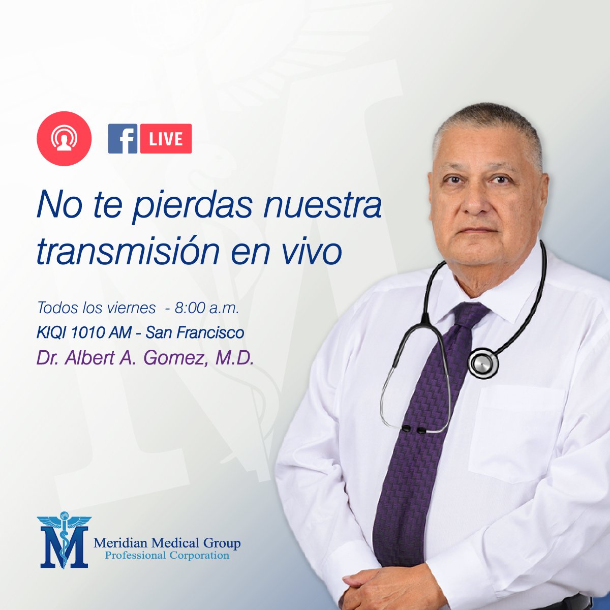 ClinicaMeridian's tweet photo. MeridianMedicalGroup #RadioOnline #Bienestar #Salud
🤔 ¿Quieres saber como mantener bien tu salud?
👨‍⚕️ El Dr. Albert A. Gomez, podrá responder todas tus consultas en vivo. 🎙
🕗 Todos los Viernes 08:00 AM. por #FacebookLive
🌐 https://t.co/9EEr3UrjzV https://t.co/QJZwi2hui5