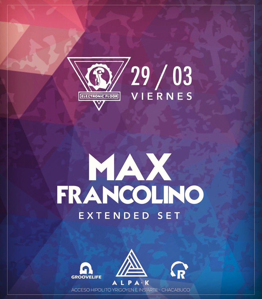 Joaqui_Decunto's tweet photo. Flojo finde se trae #electronicfloor @ALPAKDISCO abajo del brazo !! Dos noches cargadisima de buena música!!
Viernes @djmaxfrancolino
Sábado @MarceloVasami
Nos vemos en la pista!! 💣🔥💣🔥 https://t.co/qD8vQlA3kC