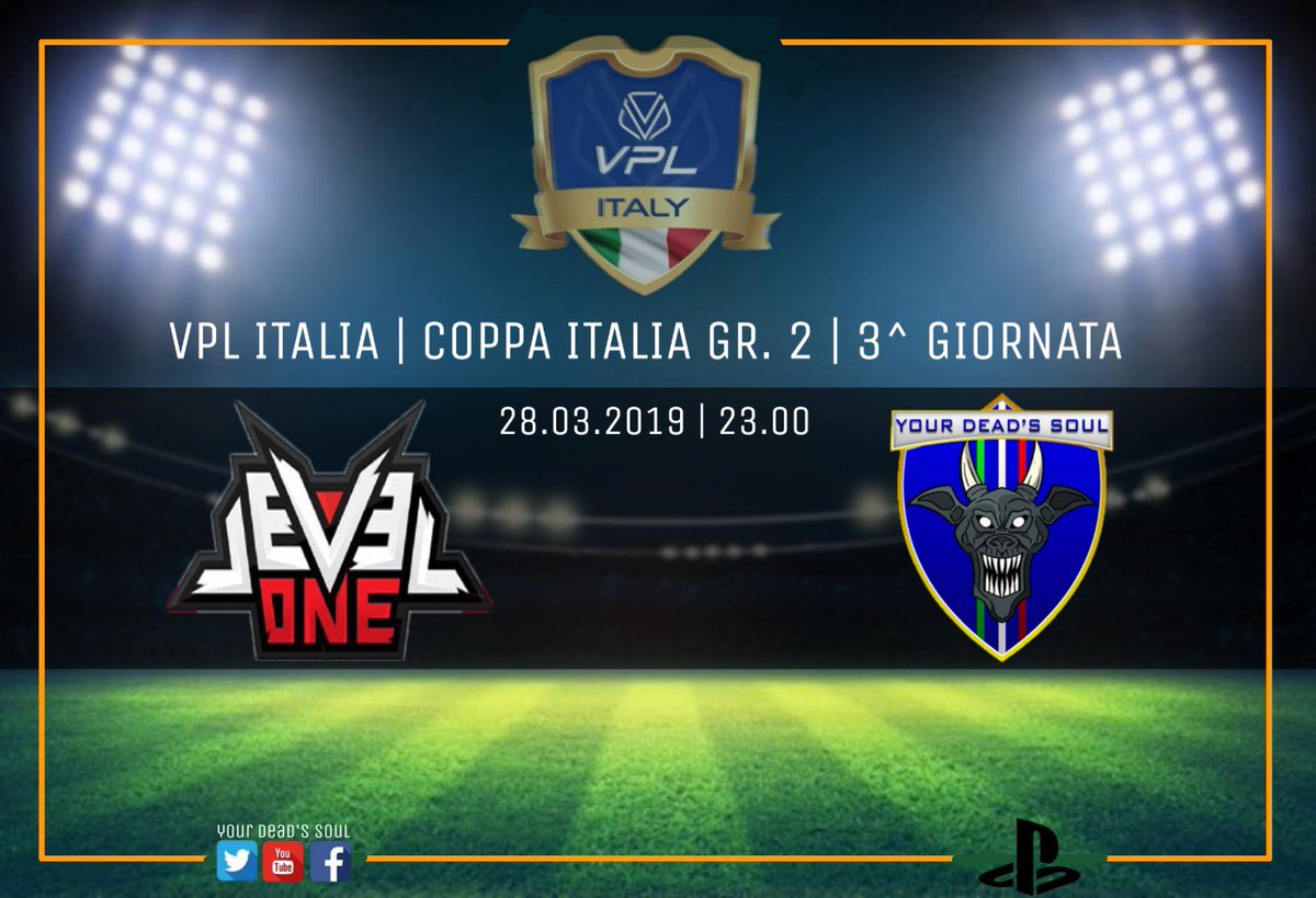 YourDeadsSoul's tweet photo. ⚽ MATCHESDAY
🏆 @VPGChampNorth | ⏱️ 21:45
2️⃣3️⃣ | CHAMPIONSHIP NORTH
🆚 #EsportsWolves
🏆 @VPG_Italy | ⏱️ 23.45
6️⃣ | SERIE B
🆚 @globus_gaming
🏆 @VPLItaly | ⏱️ 23.00
3️⃣ | COPPA ITALIA
🆚 @Team_Amelia_PS4
@OfficialVPG @VPLglobal
Le formazioni nei commenti ⬇️
#GoYDS 🚀 https://t.co/eKxxY0YGcS