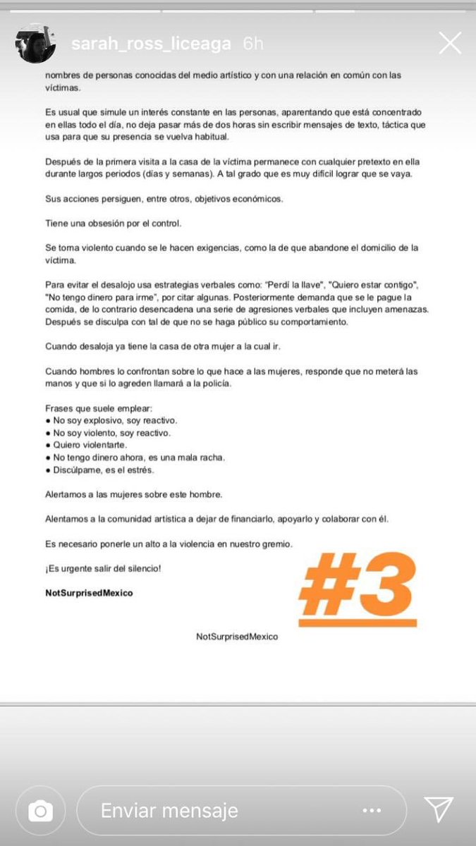 Lo que me toca.... a propósito de Gabriel Mestre y sus interminables  demandas de acoso. #notsurprised #MeTooArtesMX