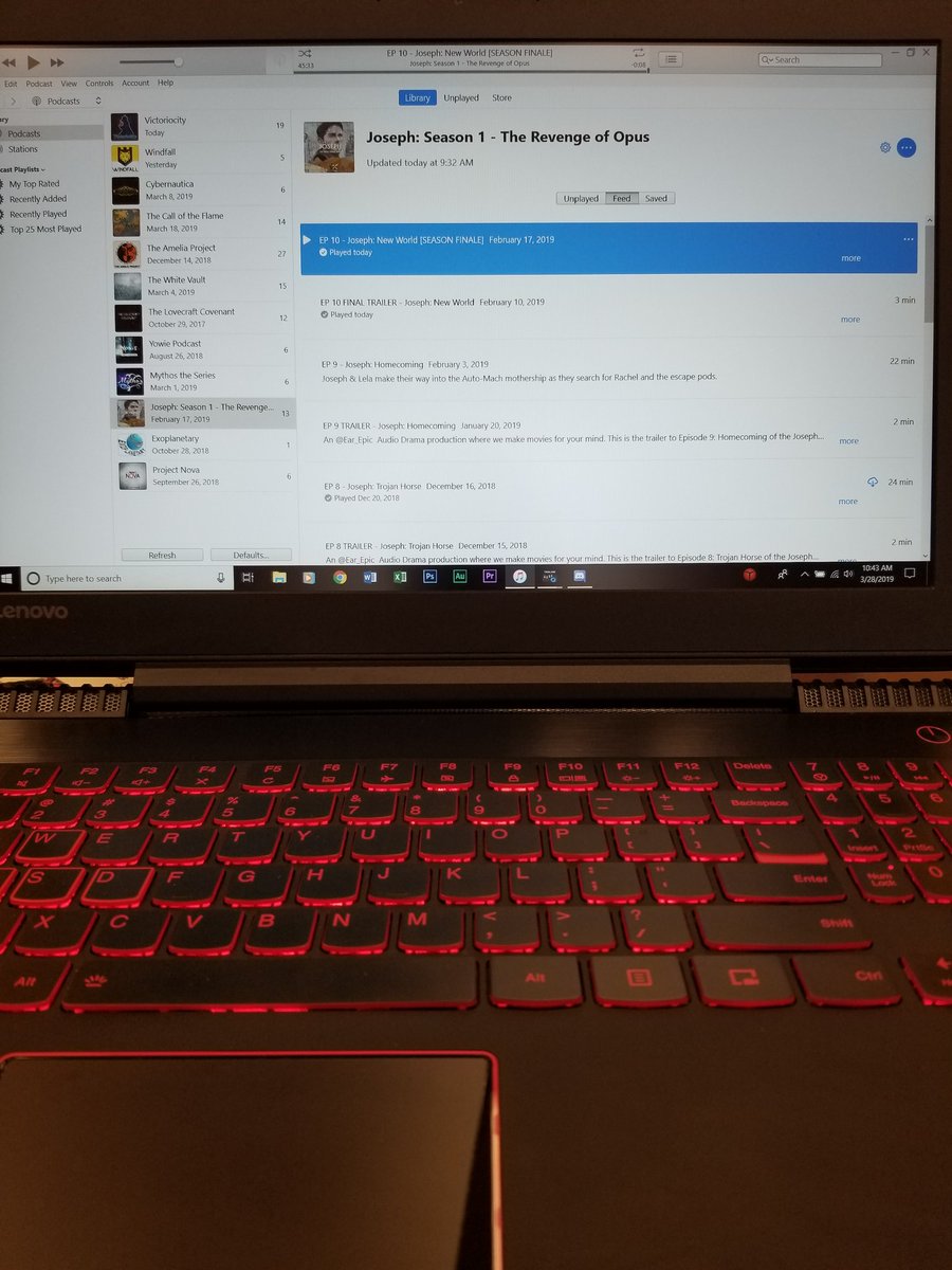 It is with great sadness that I come to the end of the first season of one of my favorite podcasts. Farewell for now <a href="/ear_epic/">EarEpic</a>'s Joseph! Phenomenal first season guys!

For all those of you who haven't yet had the privilege of listening, today is a great day to start!