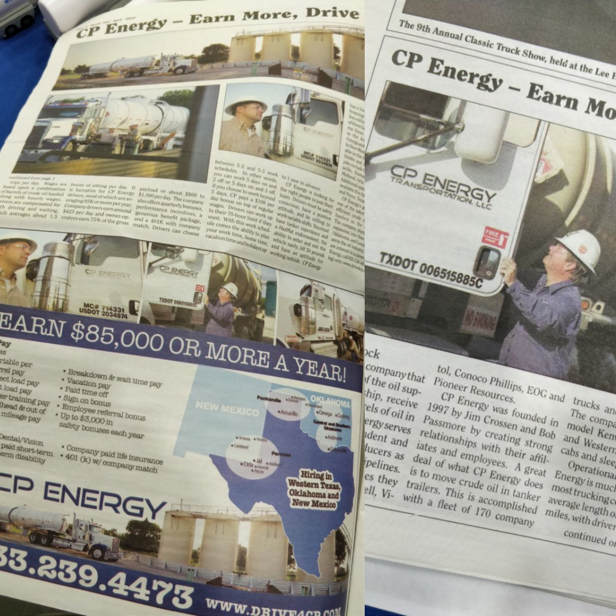 CP Energy grabbed a front page story and the whole second page of Movin' Out magazine! They're found at 1000s of locations in the USA and I'll be giving them out for free this week at #MATS. If you're in Louisville, come down and grab a copy.

#IamCPEnergy #Drive4CP #TeamCPEnergy