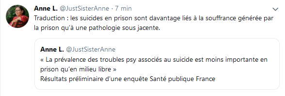 Traduction alternative : #LaPrisonTue
