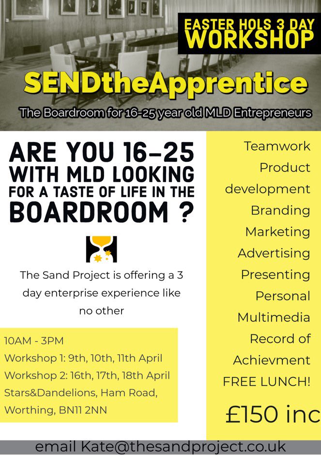 SandProjectLtd's tweet image. Time to sign up #SEND #Apprentices! Get a taste of #skillsbuilder #business in the boardroom #productdesign #branding #marketing #advertising #enterprise #socent #employability #freelunch 😊. @ws_pcf @OGCollege @WSYourSpace @WSCCNews