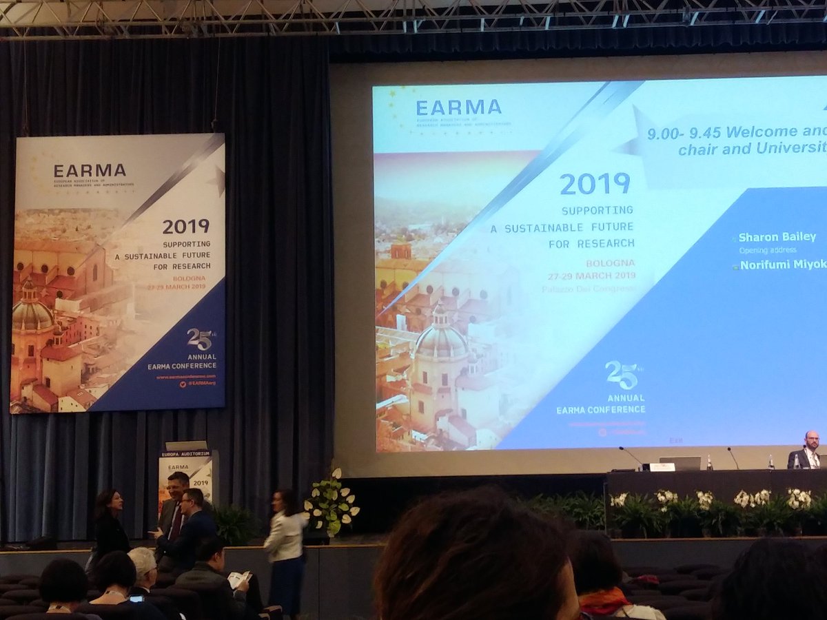 Excitement building ahead of #EARMAorg plenary session this morning. 600  Research management professionals supporting excellent research #