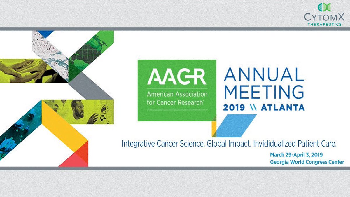 CytomXInc's tweet photo. We will be #AACR19 in Atlanta this weekend. Learn more about our presentations: https://t.co/SNNnu9uxzg #cancer #drugconjugates $CTMX #CTMX https://t.co/AgdMhZ9BrC