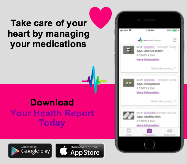 HealthQR's tweet photo. Taking care of your heart means managing your blood pressure, diabetes and cholesterol medications.  Talk to your pharmacist if you are experiencing challenges. #MasterYourMeds #HeartMonth Find a participating pharmacy https://t.co/DyUmhujQrk https://t.co/wa3p3WTCIy