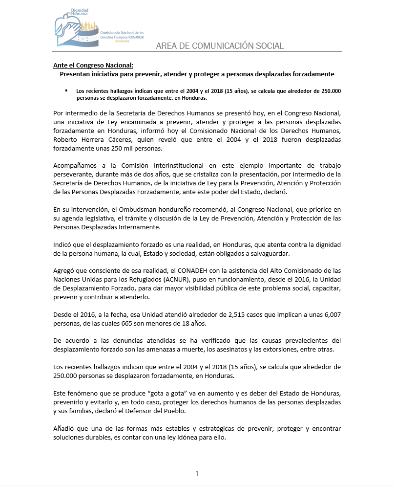 CONADEH's tweet photo. Iniciativa de Ley para la Prevención, Atención y Protección de las Personas Desplazadas forzadamente.

👉Informes especiales sobre desplazamiento forzado https://t.co/U0vJ2gmVYC / https://t.co/vN643slO5i

👉https://t.co/cFhDOj2DF5

👉Palabras Ombudsman: https://t.co/vqmB7fQEIG https://t.co/bw5fkV2gb8