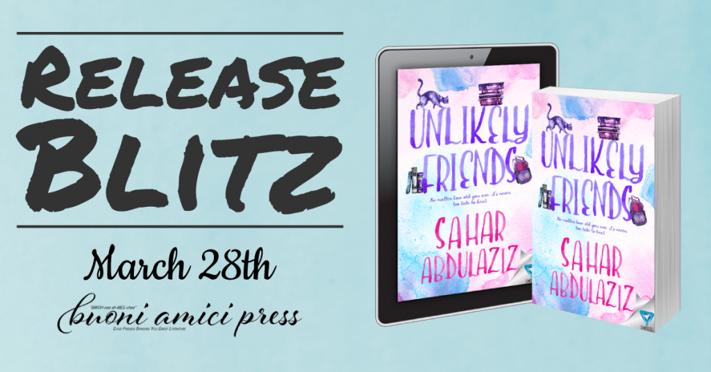 {BOOK BLITZ} Unlikely Friends By Sahar Abdulaziz – @Sahar_Author <a href="/BookEnthusiast1/">The Book Enthusiast</a> <a href="/BuoniAmiciPress/">Buoni Amici Press</a> tfaulcbookreviews.wordpress.com/2019/03/28/boo…