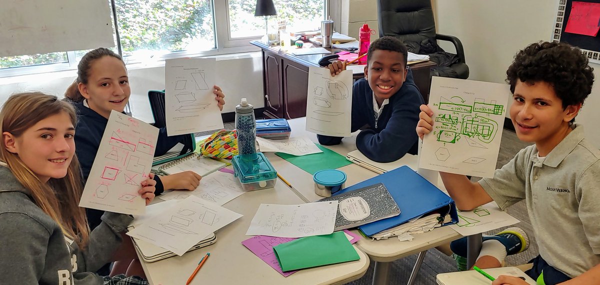 BraeaLux's tweet photo. I'm so impressed by their spatial reasoning. I ended up with 2 of my Ss as teachers for the day! All smiles after some challenging shapes that stumped a few. Gr6 has future engineers in the making @MVPSchool #mvmiddle https://t.co/3vgehjXXF1