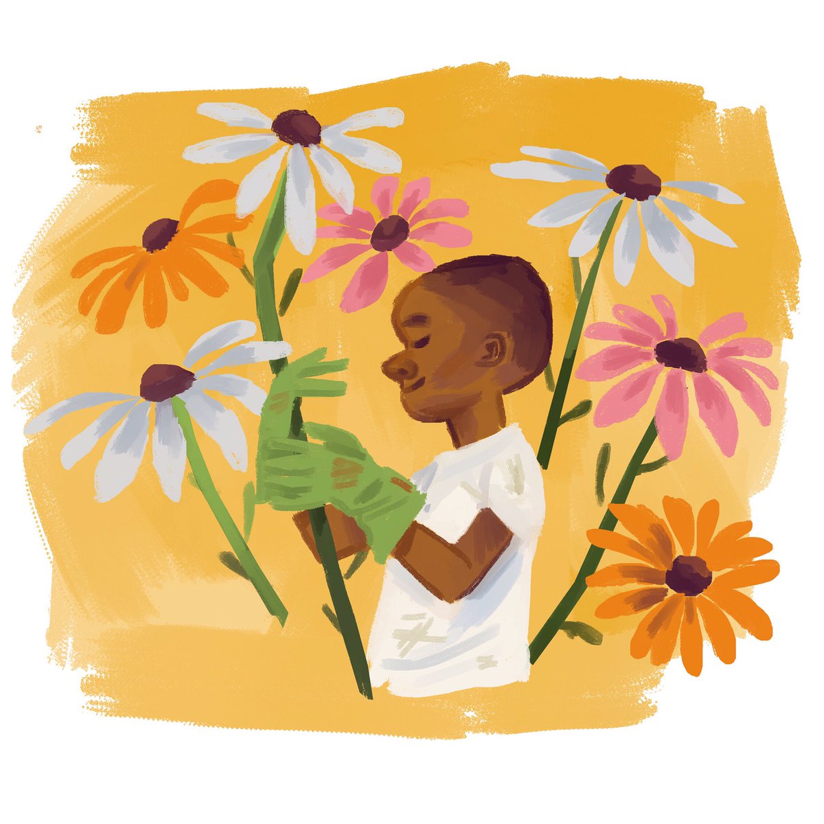sarahrainillus's tweet photo. So pumped for spring! #illustrationart #art #spring #flowers #kids #ChildrensBooks #painting #digitalart #floral #daisy #CLIPSTUDIO https://t.co/Fh2NDaAqMB