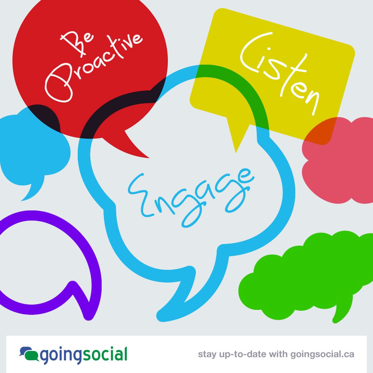 iGoSocial's tweet photo. 3 Steps for Proper Engagement on Social Media:
1) Be Proactive 
2) Always Listen
3) Always be engaging
What are some of the steps YOU take for engagement? https://t.co/gw1pTjFh6q