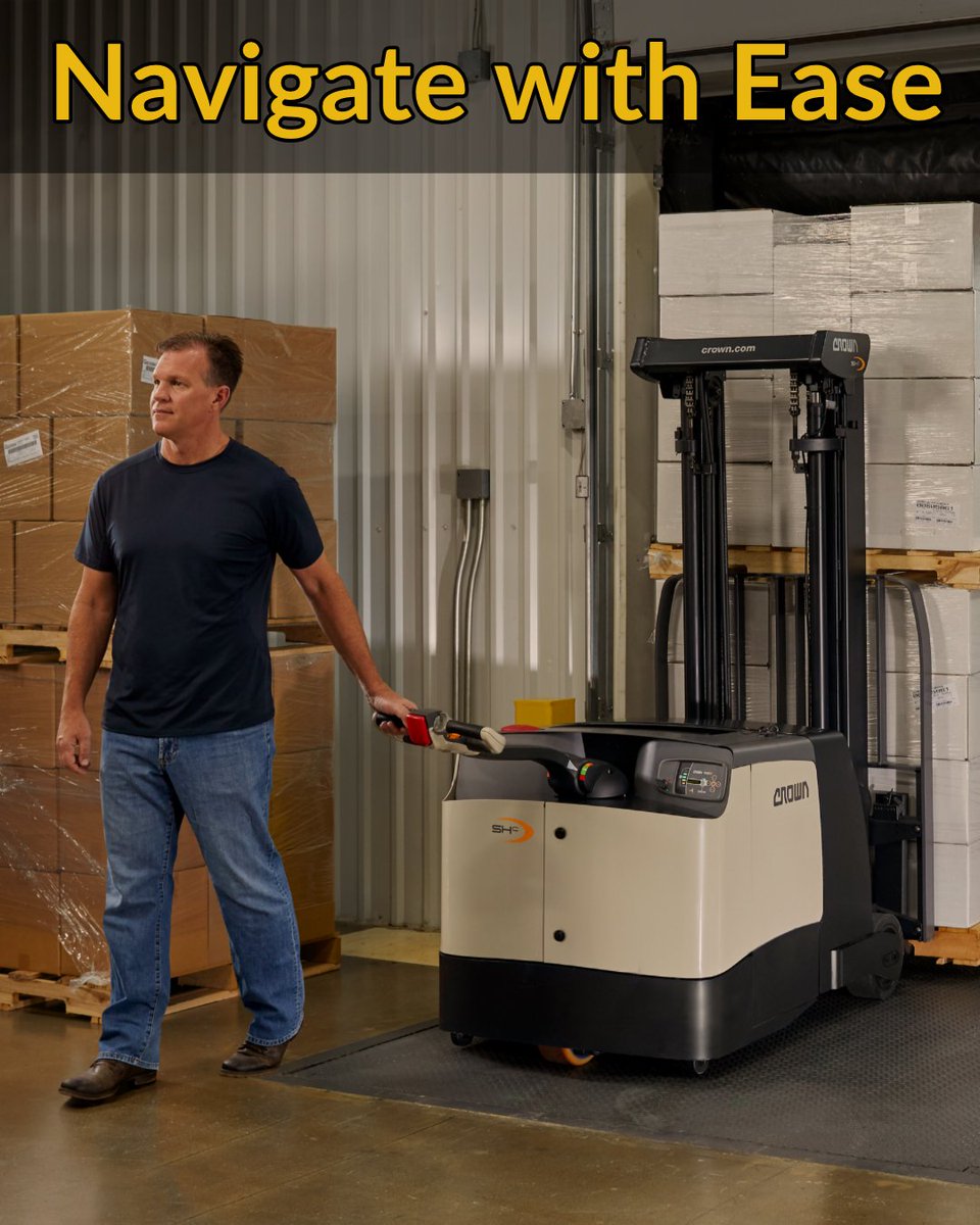 actionliftinc's tweet photo. Introducing the new Crown SHC 5500. This heavy-duty counterbalance stacker is a flexible solution designed to perform the tasks of multiple lift trucks. #crownequipment #forklift #forklifts #stackers #materialhandling #warehousesolutions #ActionLift #NEPA https://t.co/K2aOb4X0Sk