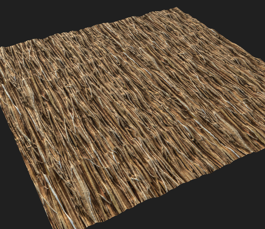 NickTiemeyer's tweet photo. @Allegorithmic Substance Alchemist is awesome! I made this thatch material in minutes from an image that looked just the way I pictured. I'm excited to keep going from here. Great intro tutorials @The3DNinja #Alchemist #GameMaterials https://t.co/V5z8dvNAWI