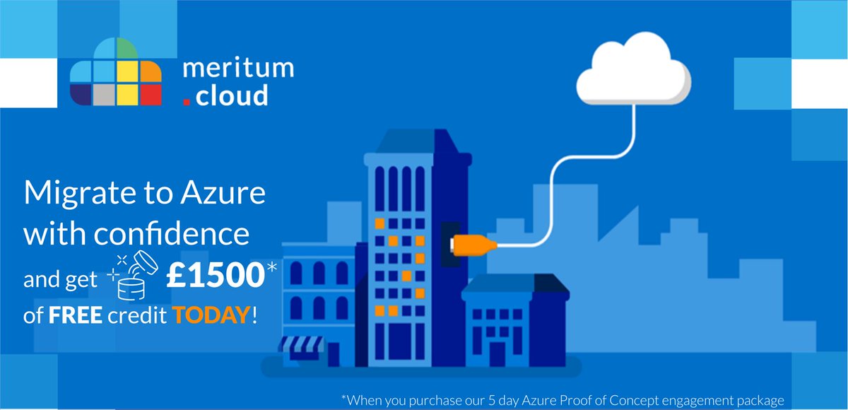 Is Microsoft Azure on your IT roadmap for this year?

Through our PoC Workshops, Meritum Cloud help businesses understand the benefits and technicalities of Microsoft Azure and test drive services of your choice before the full investment is made.

bit.ly/2JNUMrt