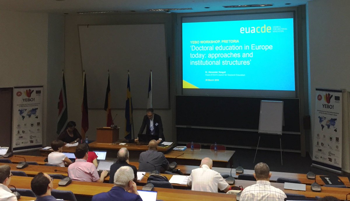 drimontpellier's tweet photo. Présentations très intéressantes, durant le training 2 du @YEBOProject @UPTuks comme celle de l'@EUACDE aujourd'hui #UPTuks #euatweets #umontpellier #central_cut #ugent #TUBerlin #CPUT #UCT_news #Cirad #UU_University #UWConline #Official_TUT #VGTU #CoimbraGroup #StellenboschUni https://t.co/2w7Zj3AmyX