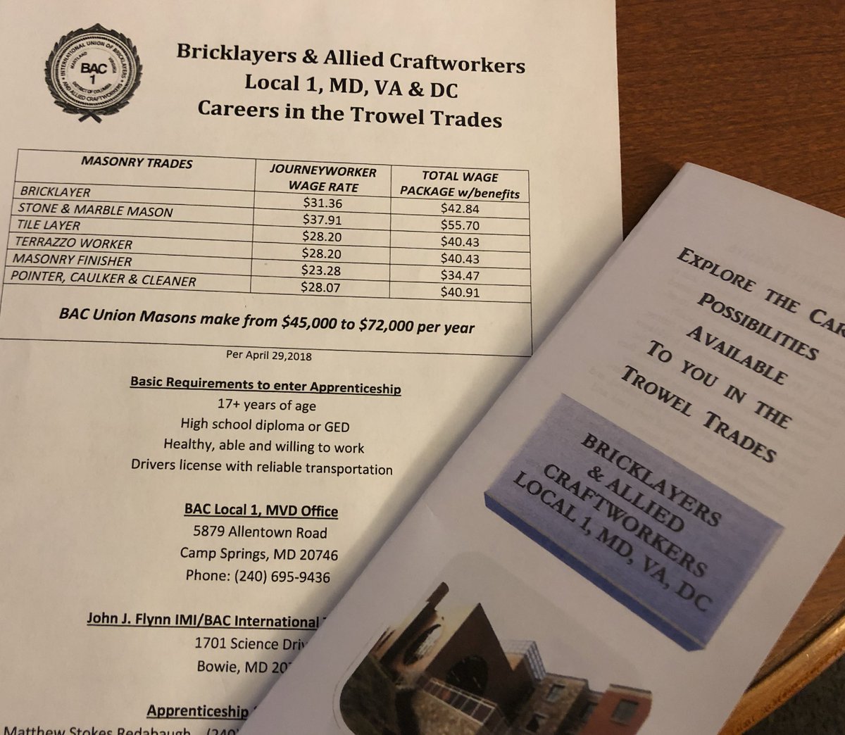 Resi_Counselors's tweet photo. Yesterday, students learned what it takes to become a member of the Bricklayers and Allied Craftworkers trade? 
#umlimitedpossibilities 
#OptionsAfterGraduation https://t.co/oi7tzd8y6R