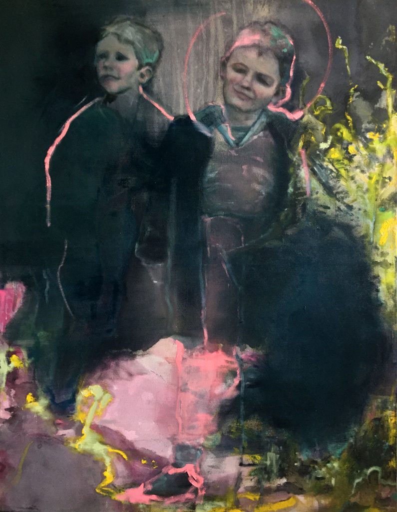 _MCAC's tweet photo. 'CAST'
Alana Barton’s paintings feature both figurative and abstract elements, sourced from old photographic material, primarily based on children and young people. Crafted from leather strips, award winning Irish artist. https://t.co/xCfSpFbOuC