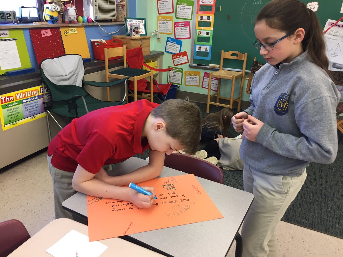 MOS_School's tweet photo. Fifth grade worked on “novel graffiti” where they wrote/drew graffiti on quotes from a novel they will be reading. It helped them predict what the novel will be about. #MOSS #ReadingIsFun #CatholicEd https://t.co/3um0NDEahN