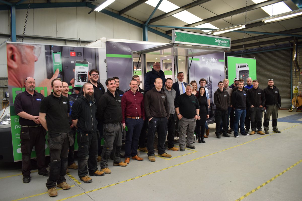 Kane Engineering staff with the Schneider 'Panel builder roadshow' at our factory earlier today. Kane is Schneider's 'SmartPanel' partner for Northern Ireland, and we're keeping up to speed on the latest innovations to bring to our customers.  #schneider #switchgear #engineering