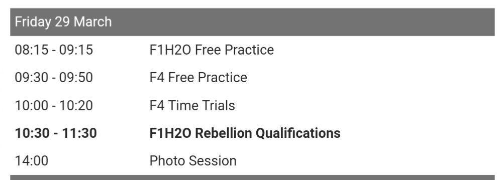 Time table for #qualification tomorrow has been changed. The hope is that wind conditions would be better in the morning. Let's see what happens..
#f1liproms #f1h2o #saudiarabia #dammam #sharjahteam #rebellionqualifications