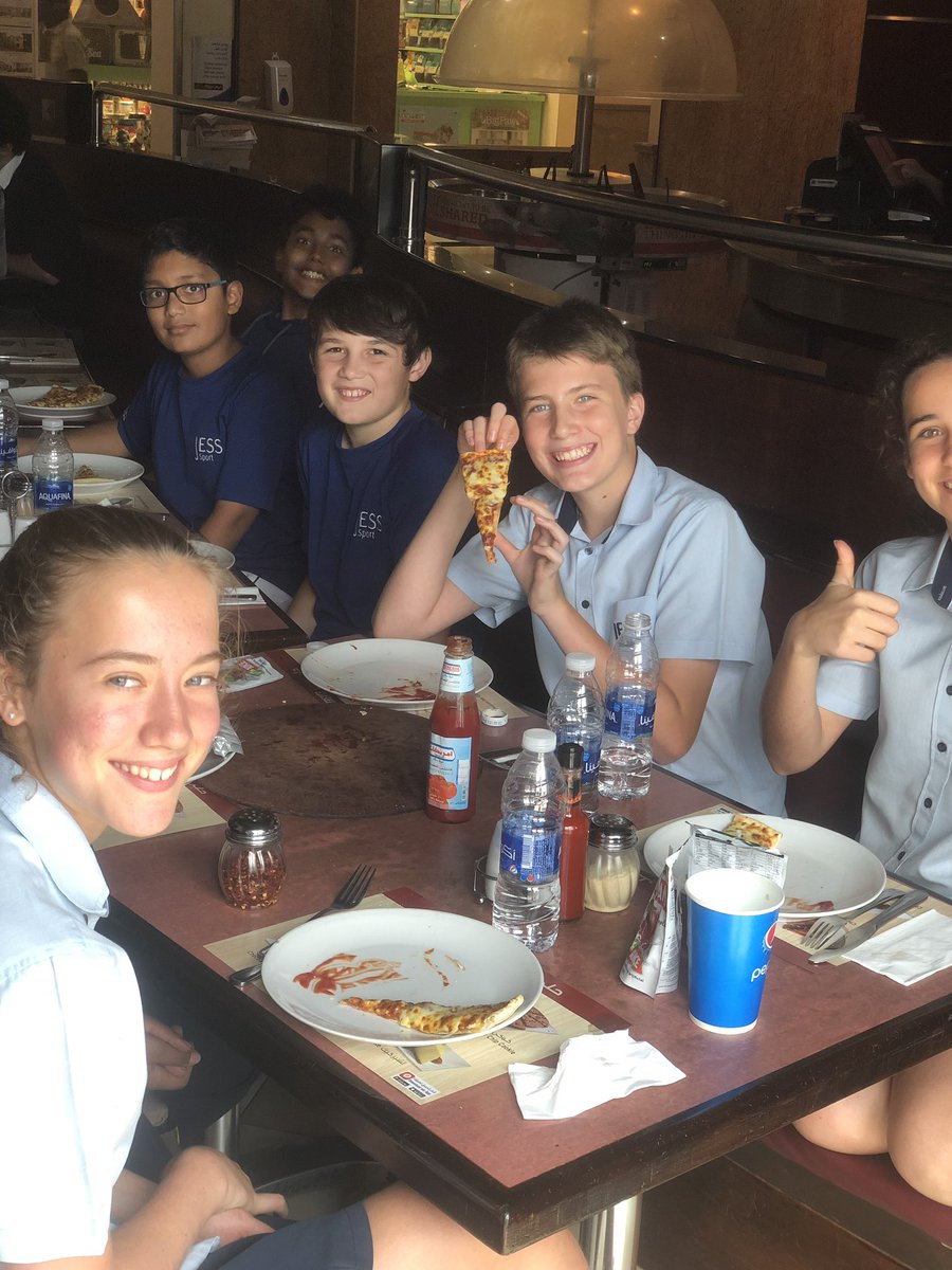 JESSYear8's tweet photo. Lunch treat at Pizza Hut for Y8 students who have achieved most house points #JESS_Secondary @JESSDubai https://t.co/5oUpThfnFH